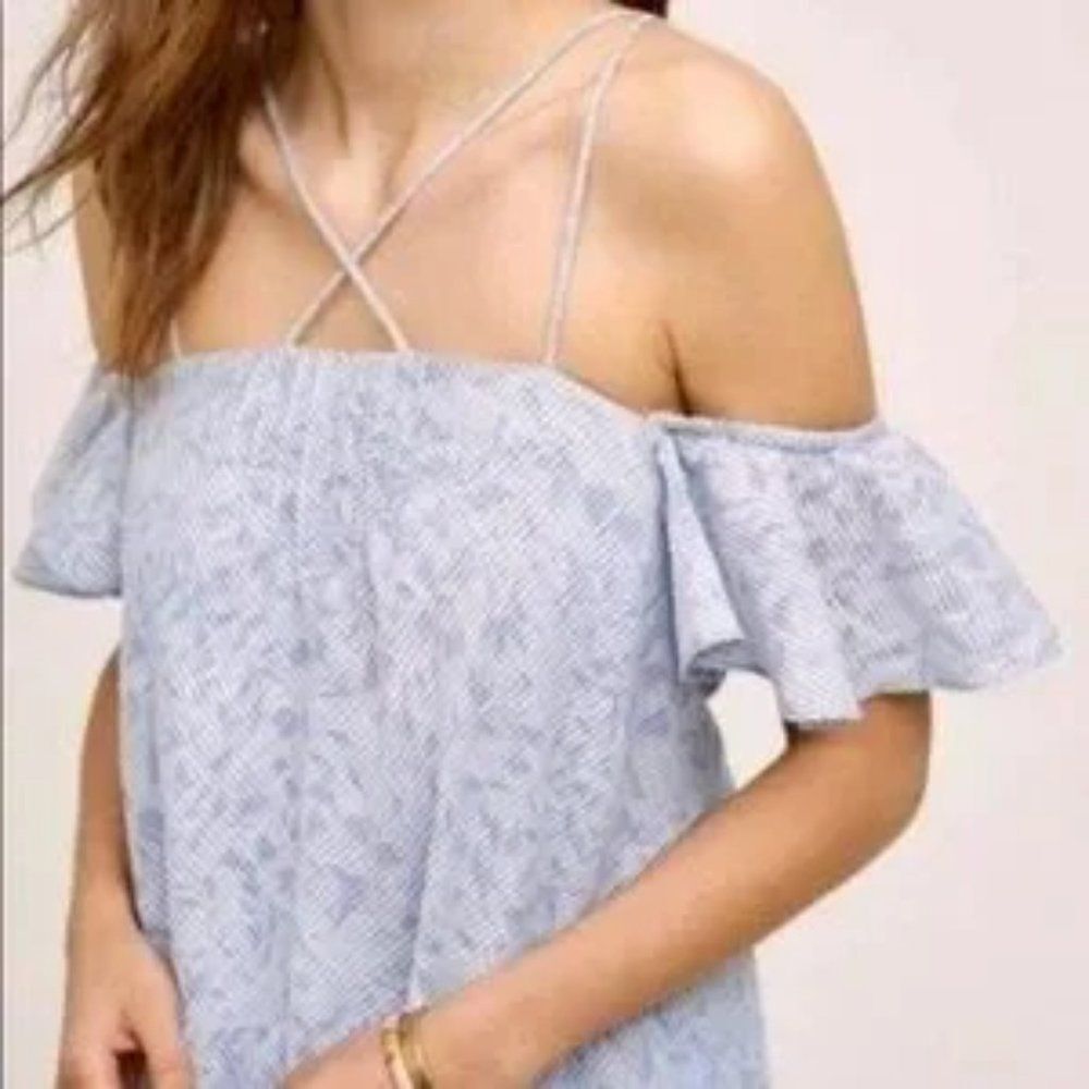Anthropologie HD In Paris Women's Off The Shoulder Floral Dress Size Small